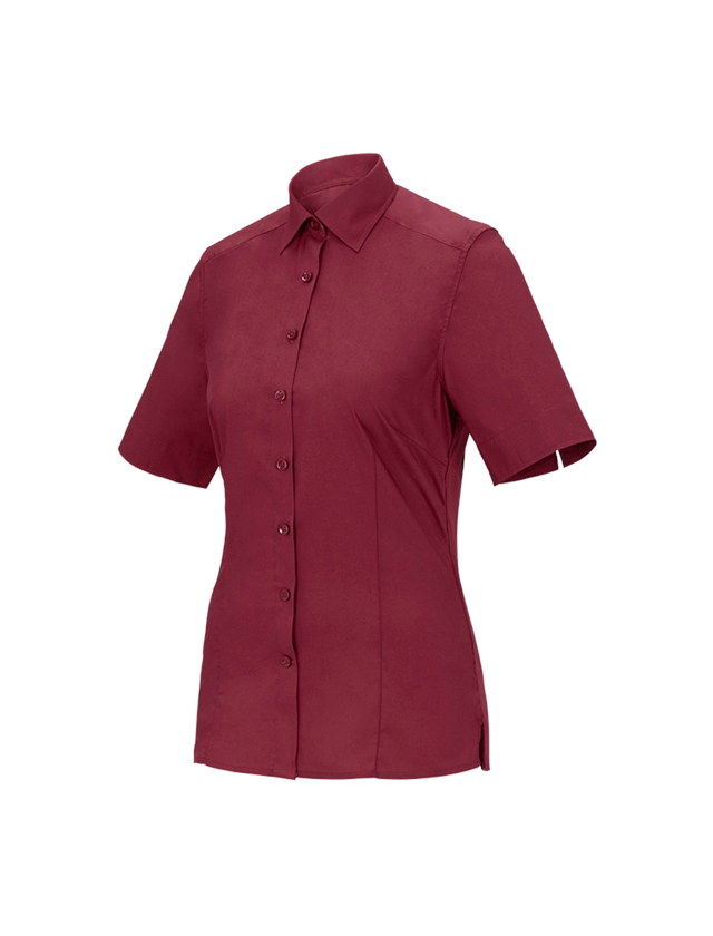 Onderwerpen: Business-blouse e.s.comfort, korte mouw + robijn