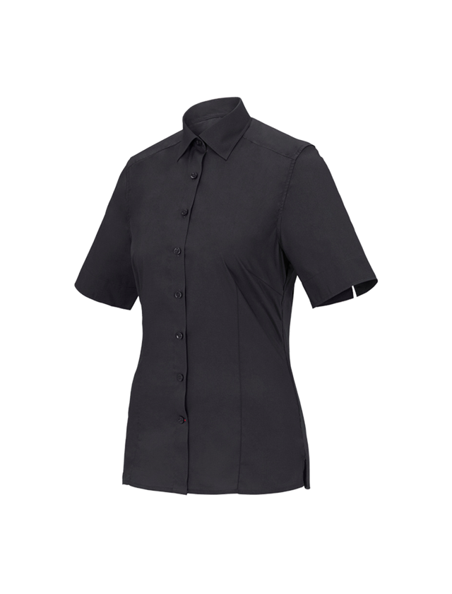 Onderwerpen: Business-blouse e.s.comfort, korte mouw + zwart