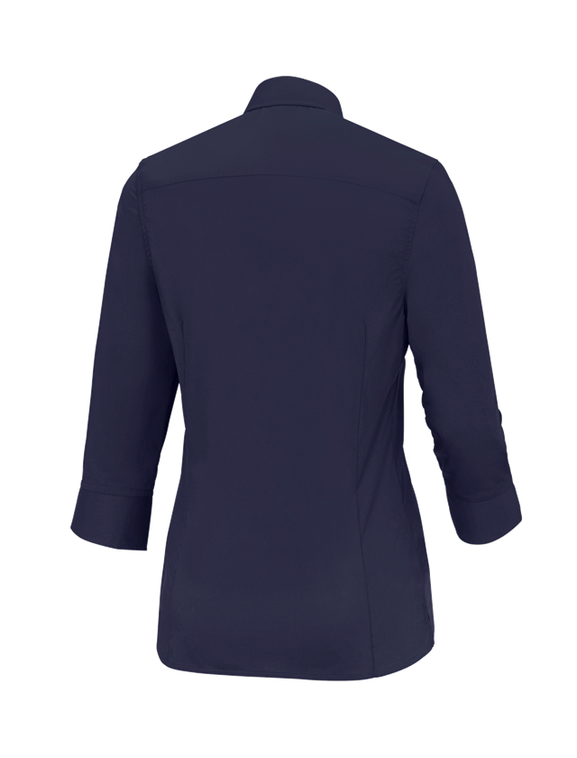 Shirts & Co.: Business Bluse e.s.comfort, 3/4-Arm + dunkelblau 1