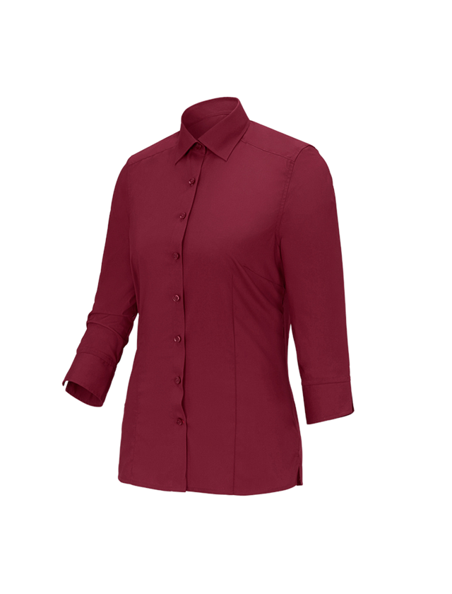 Bovenkleding: Business-blouse e.s.comfort, 3/4-mouw + robijn
