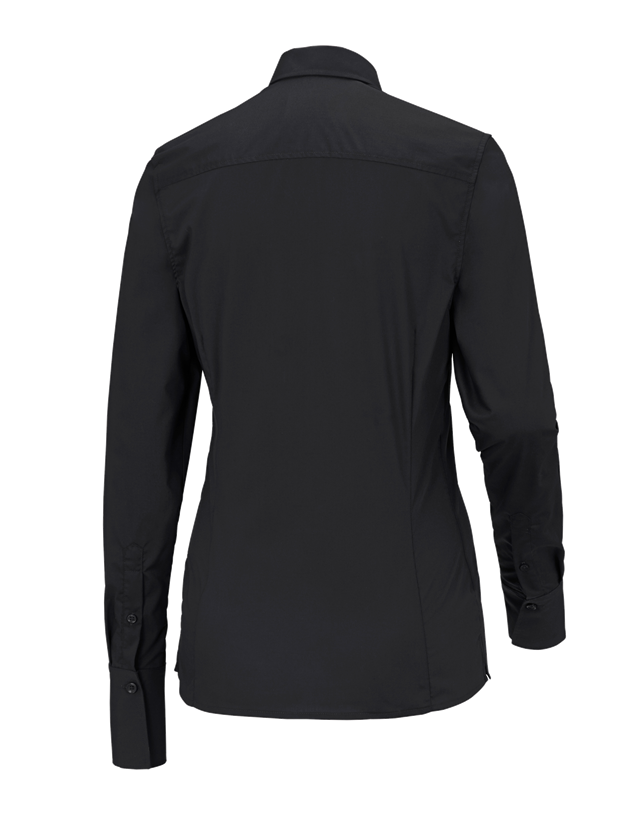 Shirts & Co.: Business Bluse e.s.comfort, langarm + schwarz 1