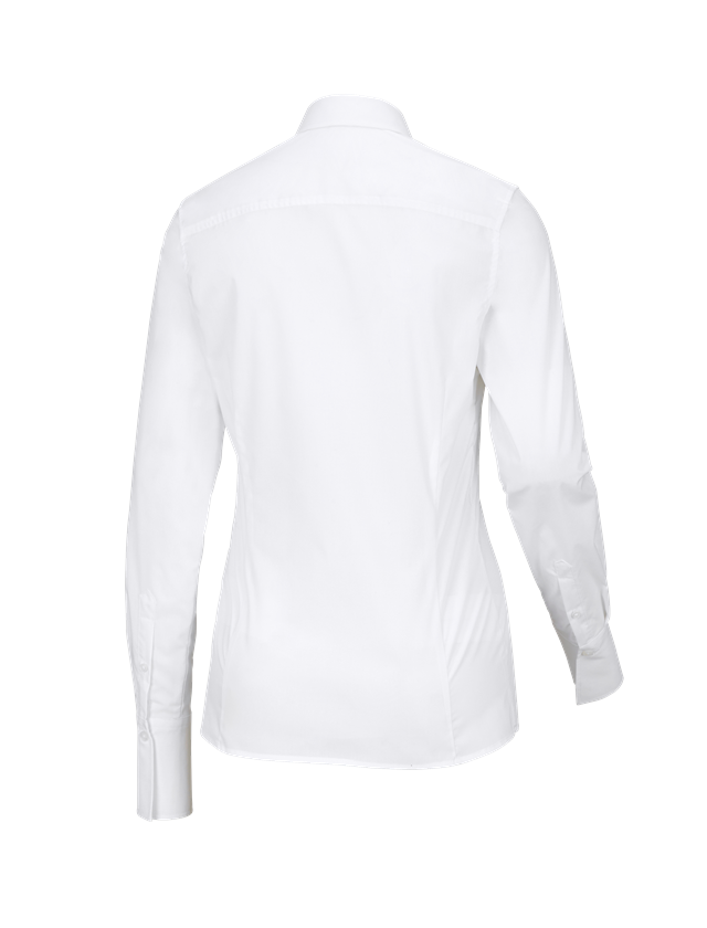 Shirts & Co.: Business Bluse e.s.comfort, langarm + weiß 1