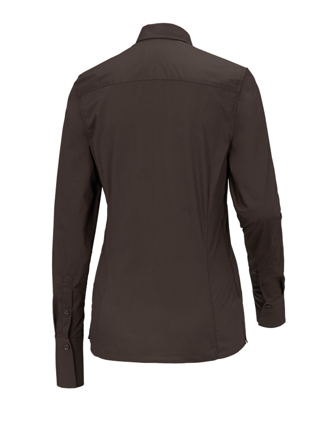 Shirts & Co.: Business Bluse e.s.comfort, langarm + kastanie 2
