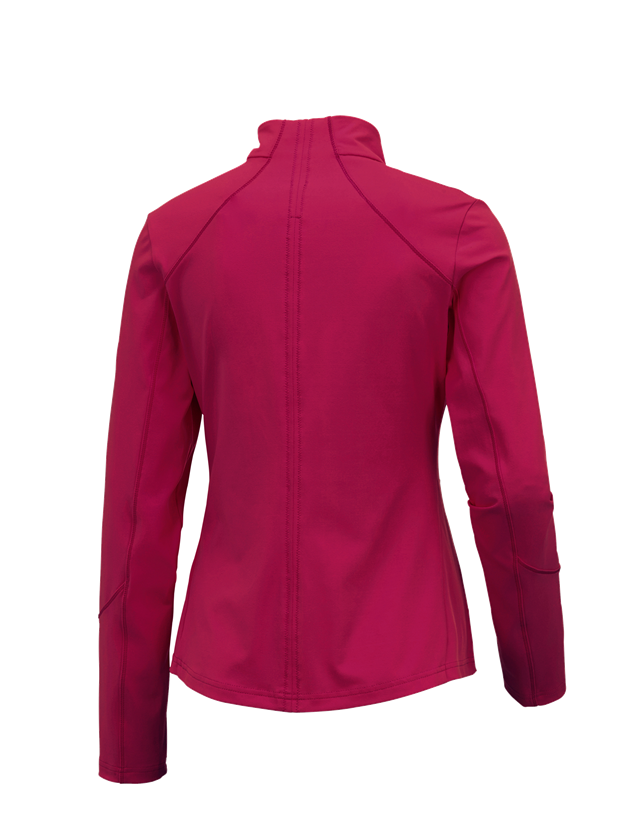 Shirts & Co.: e.s. Funktions Sweatjacke solid, Damen + beere 1