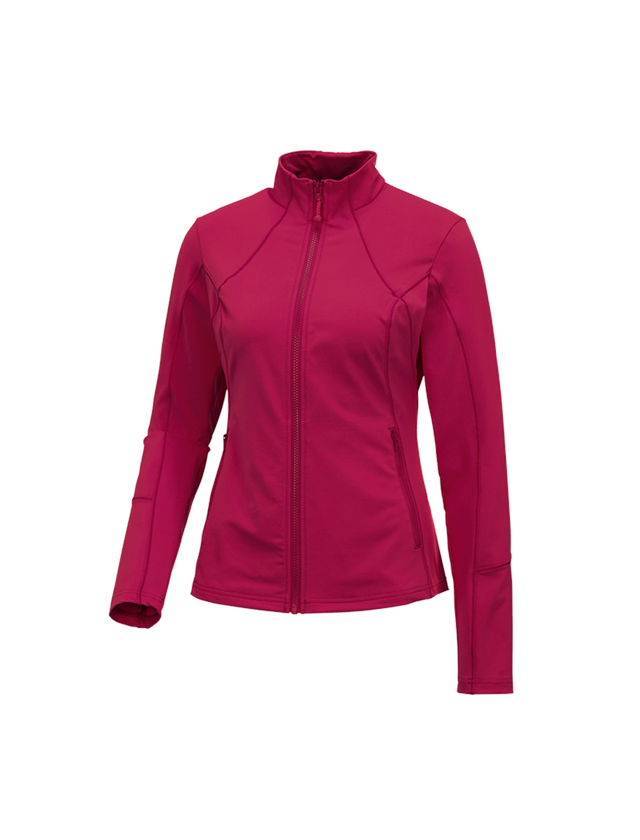 Shirts & Co.: e.s. Funktions Sweatjacke solid, Damen + beere
