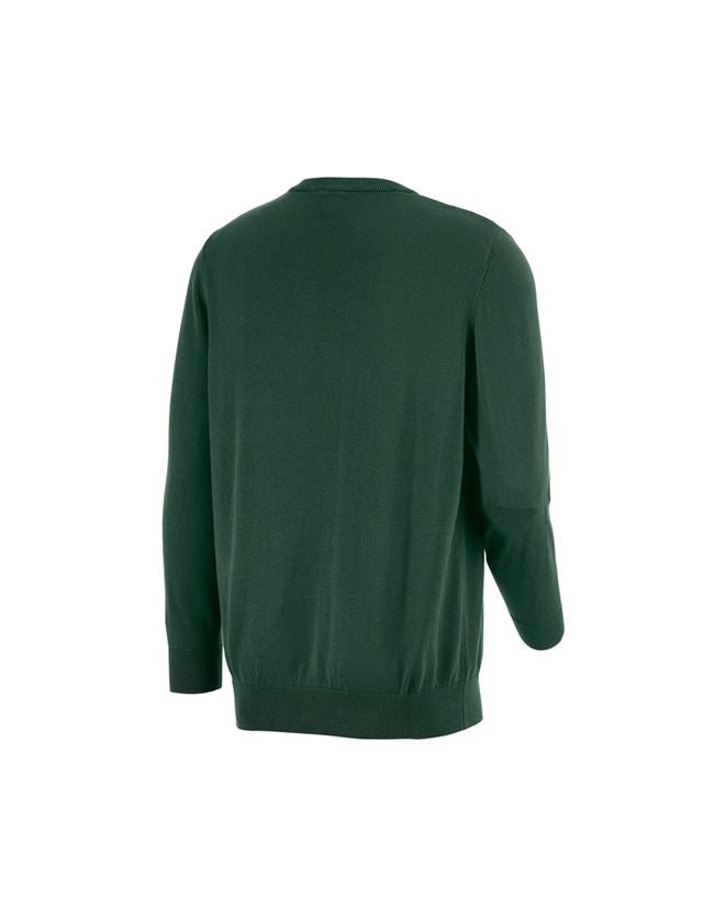 Shirts & Co.: e.s. Strickpullover, rundhals + grün 1