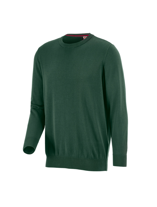 Shirts & Co.: e.s. Strickpullover, rundhals + grün