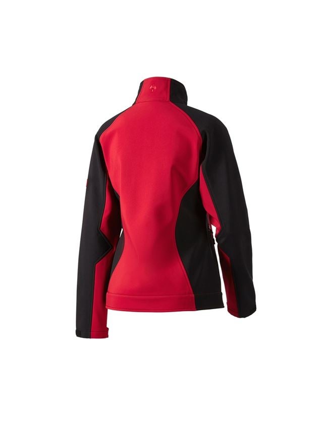 Werkjassen: Dames-softshelljack dryplexx® softlight + rood/zwart 3