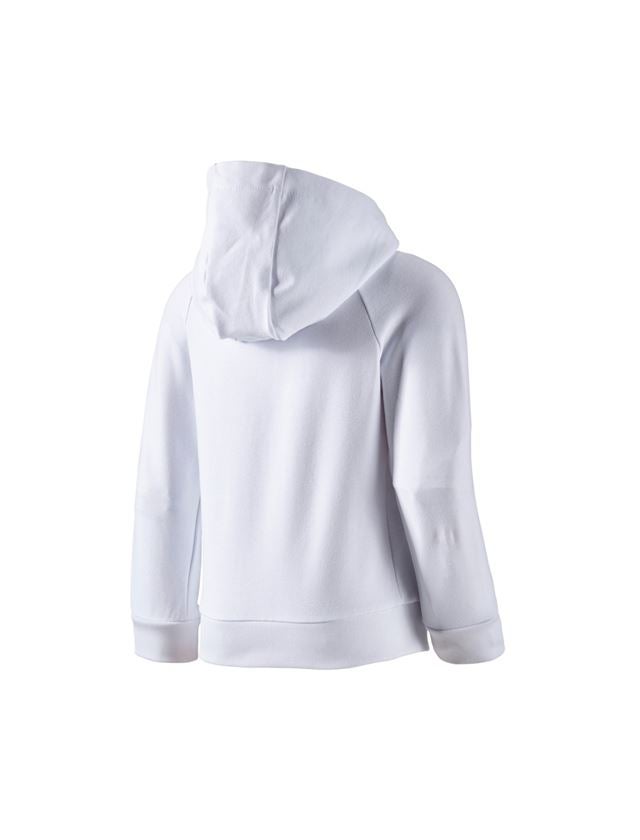 Shirts & Co.: e.s. Hoody-Sweatjacke cotton stretch, Kinder + weiß 1