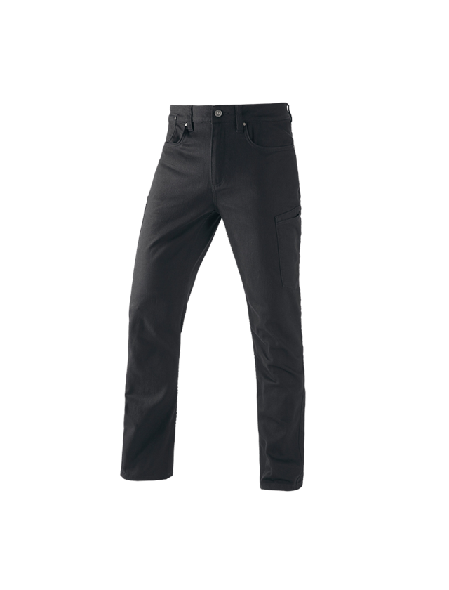 Hosen: e.s. 7-Pocket-Jeans + schwarz