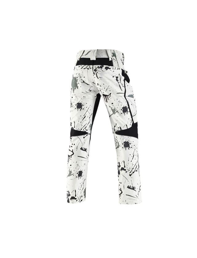 Pantalons de travail: e.s. Pantalon cargo stretch Painter + blanc/noir 3