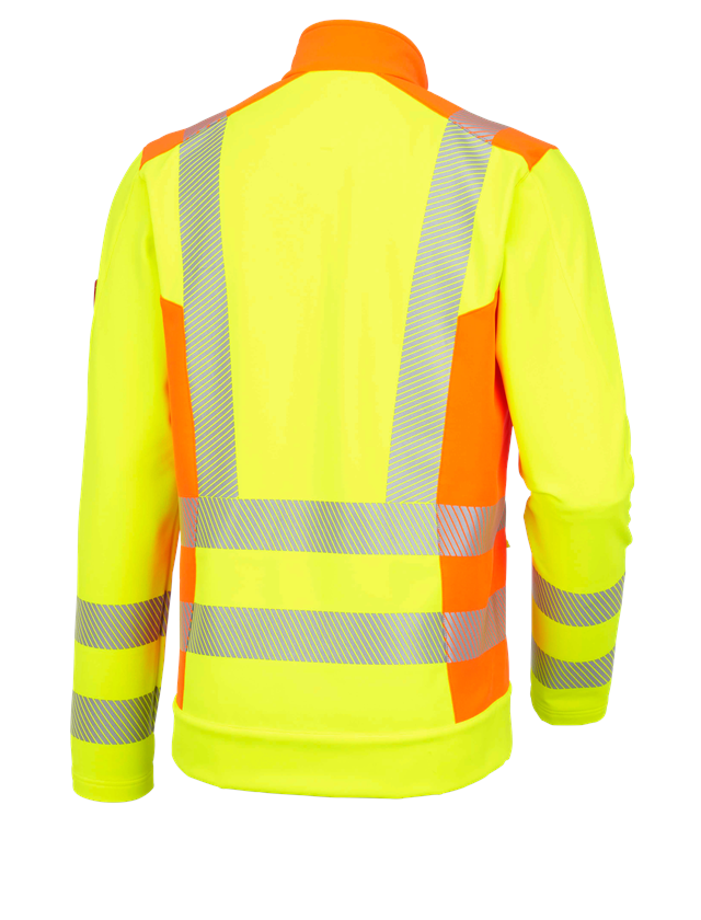 Vestes de travail: Veste softshell signal. softl. e.s.motion 2020 + jaune fluo/orange fluo 3