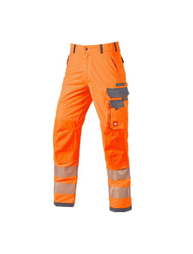 Pantalons de travail: Pantalon él. fonct.de signalisation e.s.prestige + orange fluo/gris 1