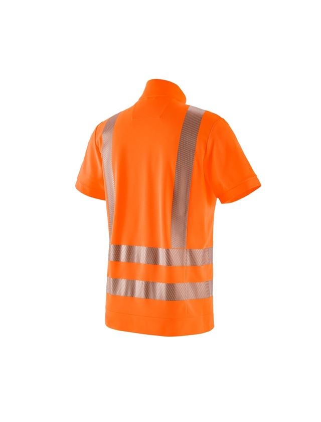Bovenkleding: e.s. functioneel waarschuwings-ZIP-T-shirt UV + signaaloranje 1