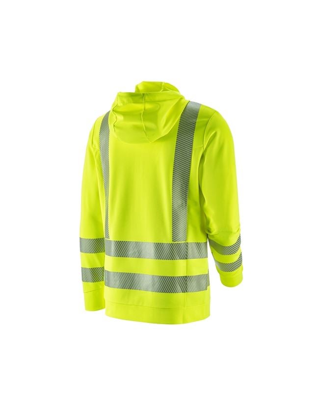 Shirts & Co.: e.s. Warnschutz Funktions Hoody-Longsleeve UV + warngelb 1