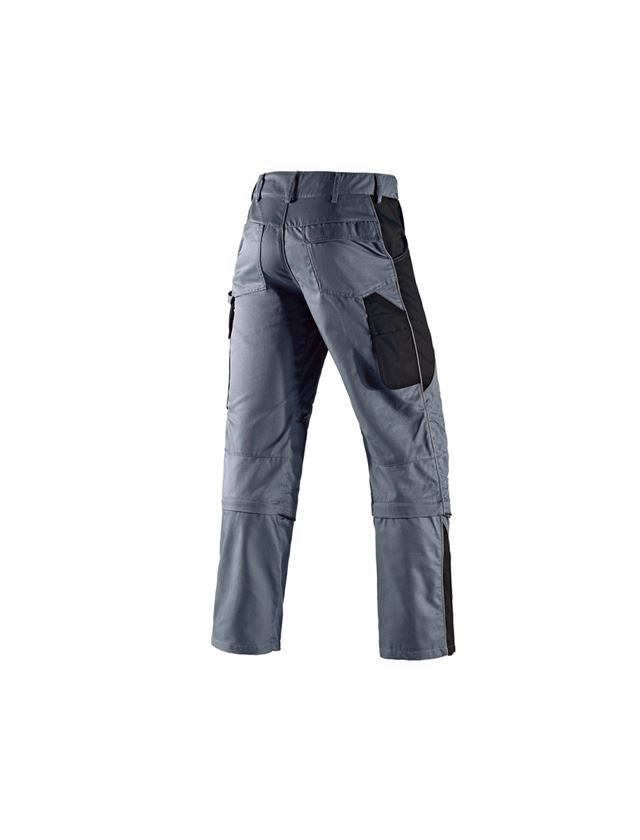 Horti-/ Sylvi-/ Agriculture: Pantalon à taille élastique av. Zip-off e.s.active + gris/noir 3