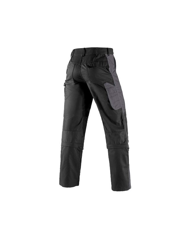 Pantalons de travail: Pantalon à taille élastique av. Zip-off e.s.active + noir/anthracite 3