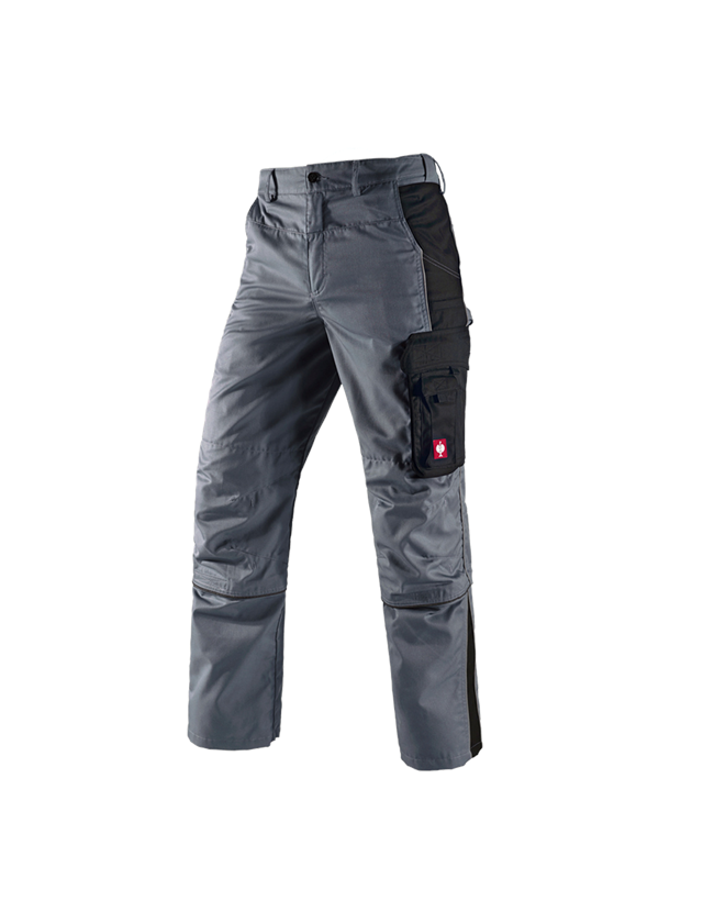Pantalons de travail: Pantalon à taille élastique av. Zip-off e.s.active + gris/noir 2