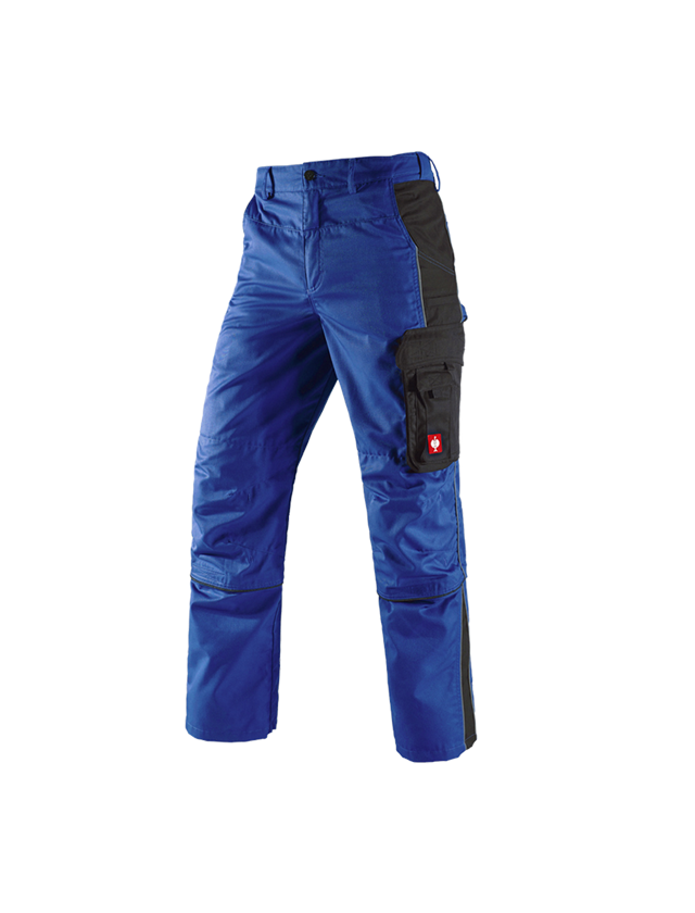 Pantalons de travail: Pantalon à taille élastique av. Zip-off e.s.active + bleu royal/noir 2