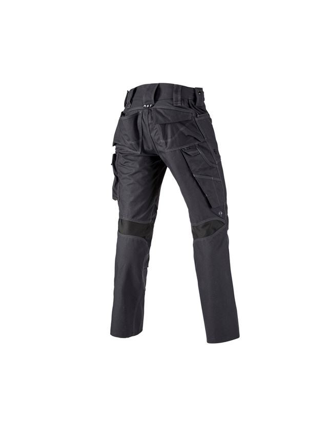 Pantalons de travail: Pantalon à taille élast. e.s.roughtough tool-pouch + noir 3