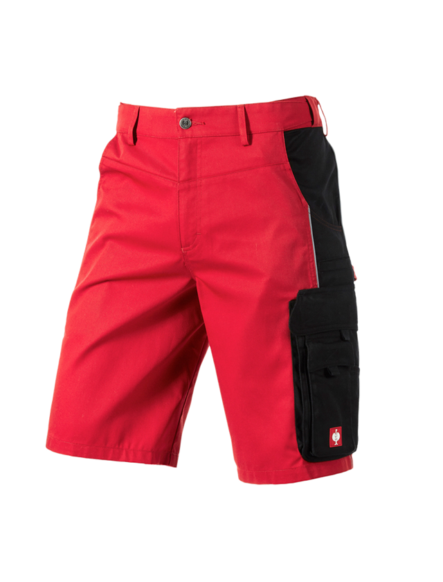 Pantalons de travail: Short e.s.active + rouge/noir 2
