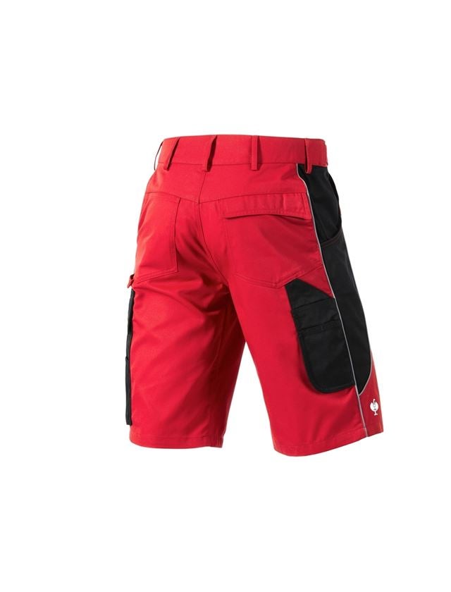 Pantalons de travail: Short e.s.active + rouge/noir 3