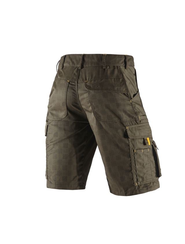 Pantalons de travail: Short e.s. carat + olive/jaune 3