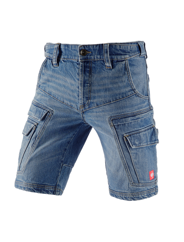 Werkbroeken: e.s. cargo worker-jeans short POWERdenim + stonewashed 2