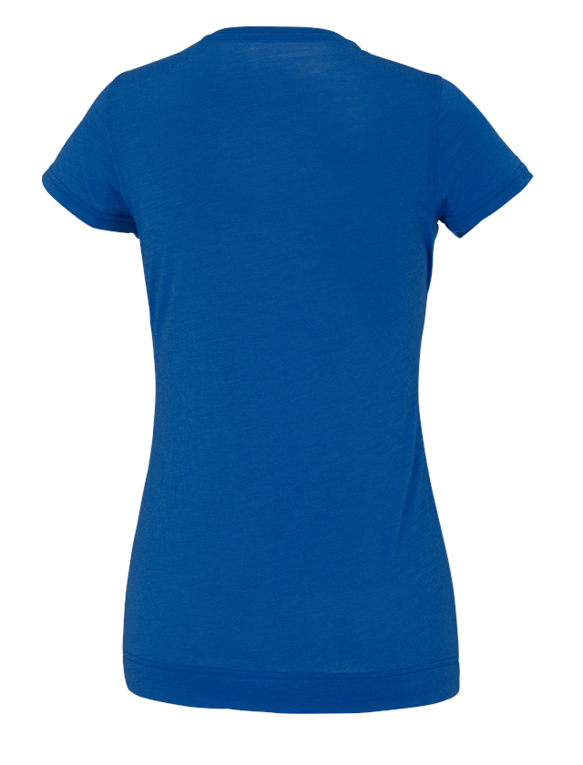 Installateurs / Plombier: e.s. T-shirt Merino light, femmes + bleu gentiane 1