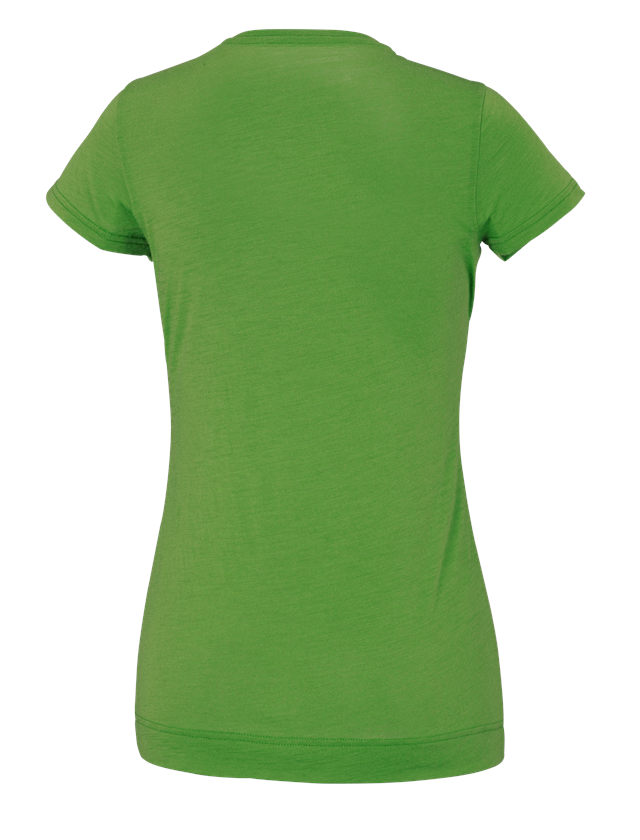 Hauts: e.s. T-shirt Merino light, femmes + vert d'eau 1