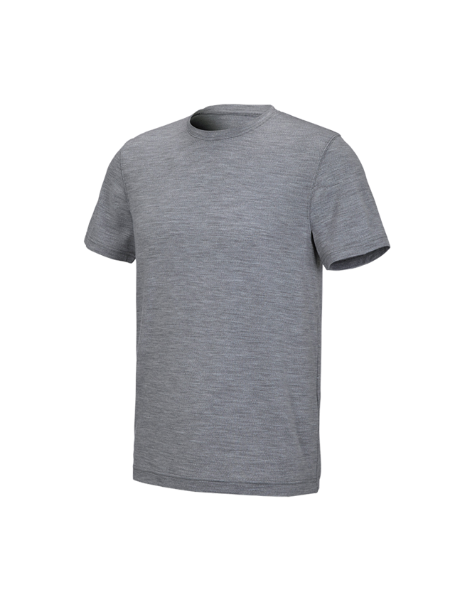 Hauts: e.s. T-Shirt Merino light + gris mélange 2