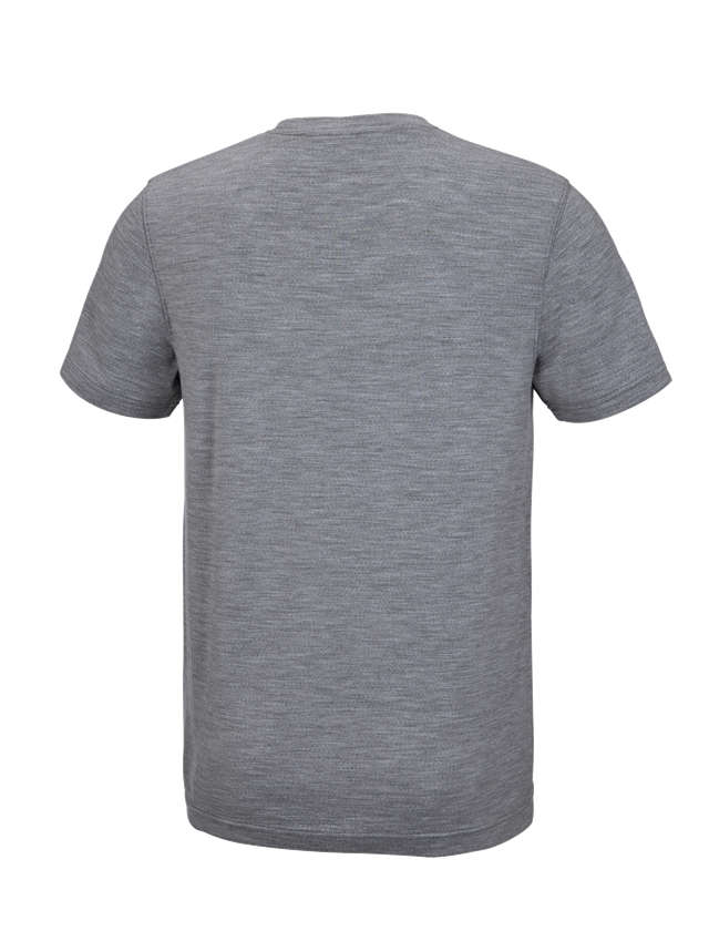 Themen: e.s. T-Shirt Merino light + graumeliert 3
