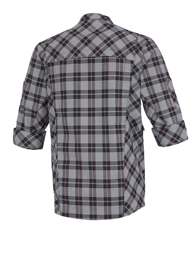 Shirts & Co.: Berufsjacke kurzarm e.s.fusion, Herren + schwarz/weiß/rot 1