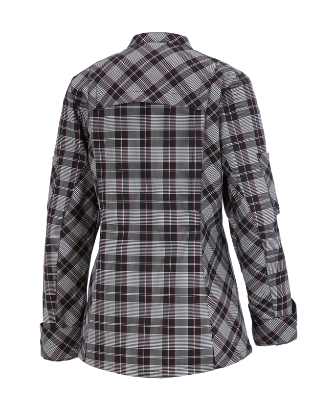 Shirts & Co.: Berufsjacke langarm e.s.fusion, Damen + schwarz/weiß/rot 1