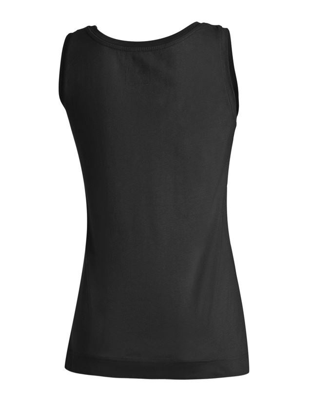 Bovenkleding: e.s. Tank-Top cotton stretch, dames + zwart 1