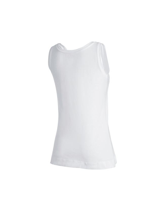 Shirts & Co.: e.s. Tank-Top cotton stretch, Damen + weiß 3