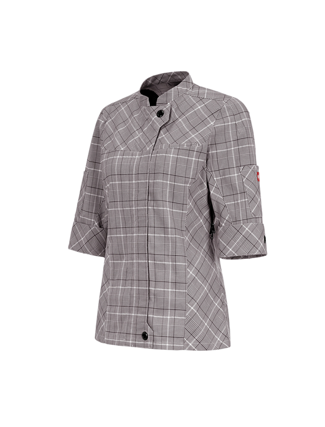 Shirts & Co.: Berufsjacke 3/4-Arm e.s.fusion, Damen + kastanie/weiß