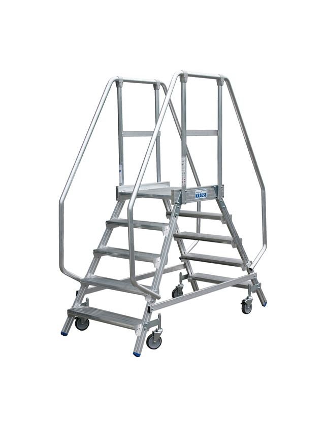 Ladders: KRAUSE verrijdbare platformladder,aan beide zijdem