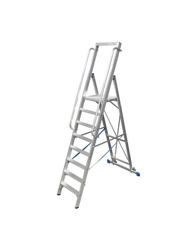 Ladders: KRAUSE Bokladder met treden met groot platform
