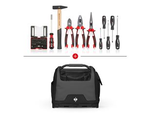 Set d'outils + sac STRAUSSbox ouvert