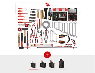 Jeu d'outils Allround Meister + chariot à outils