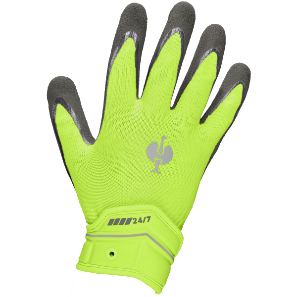 Gants hybrides en jaune fluo
